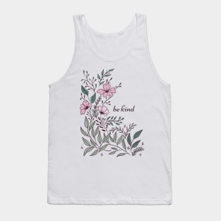 Be kind - a cute floral design Tank Top